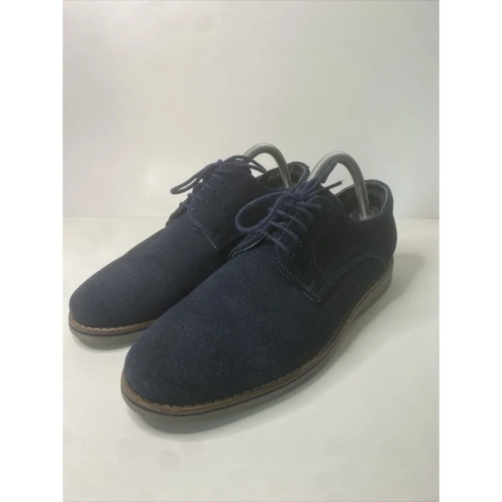 Mauro Alessi Men's Size 9 Oxford Style Dress Shoe. Very‎ Good. Navy Blue Lace Up